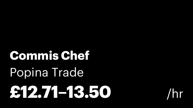 Commis Chef