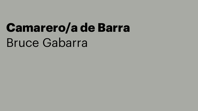 Camarero/a de Barra