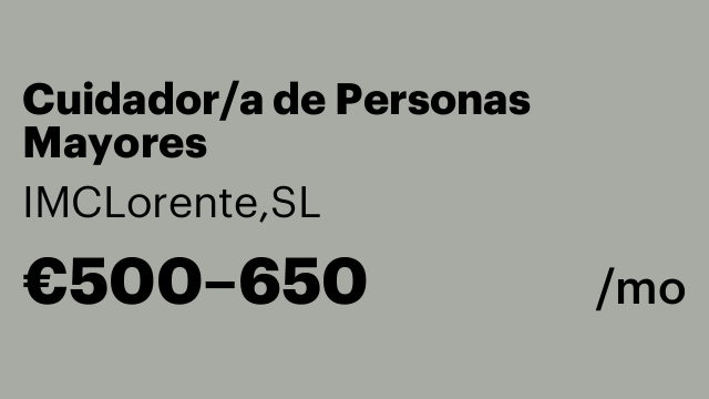 Cuidador/a de Personas Mayores