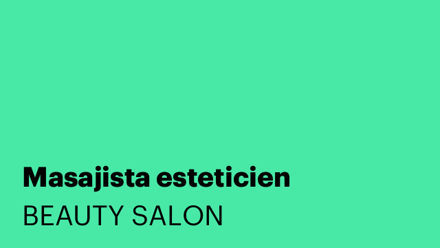 Masajista esteticien