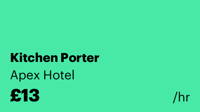 Kitchen Porter