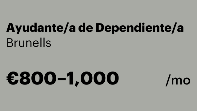 Ayudante/a de Dependiente/a