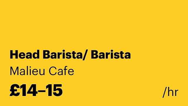 Head Barista/ Barista