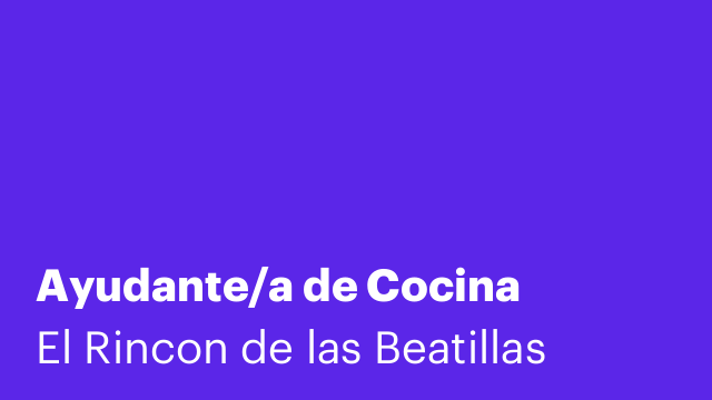 Ayudante/a de Cocina