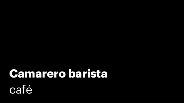 Camarero barista