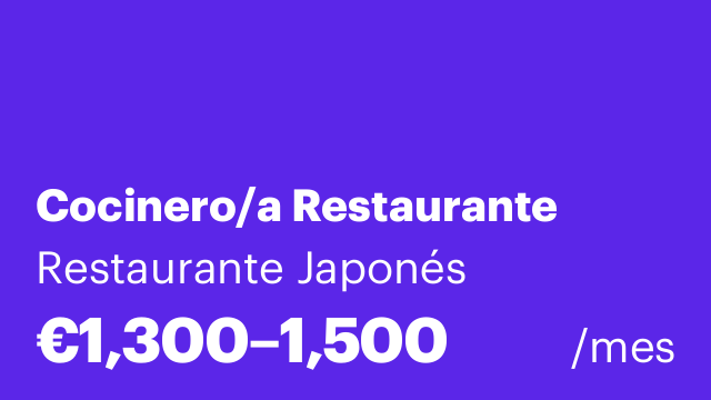 Cocinero/a Restaurante