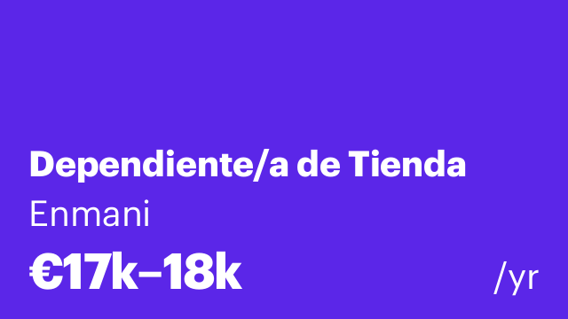 Dependiente/a de Tienda