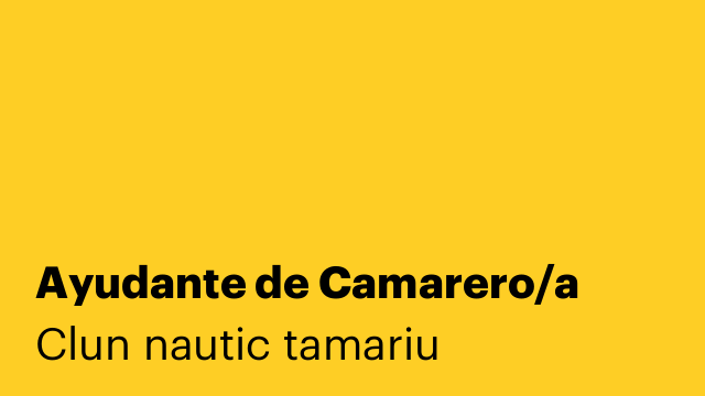 Ayudante de Camarero/a