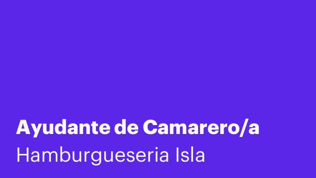 Ayudante de Camarero/a