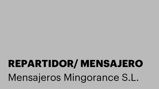 REPARTIDOR/ MENSAJERO