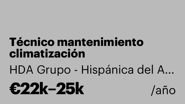 Técnico mantenimiento climatización