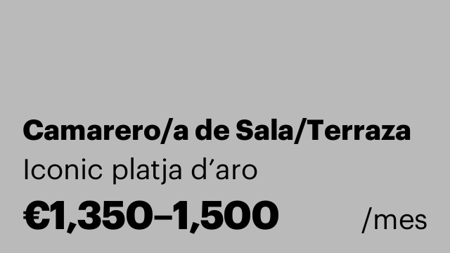 Camarero/a de Sala/Terraza