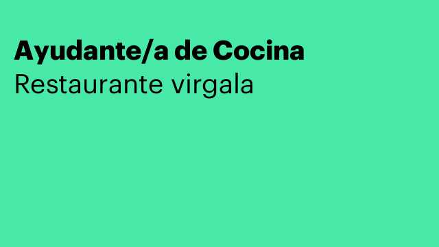 Ayudante/a de Cocina