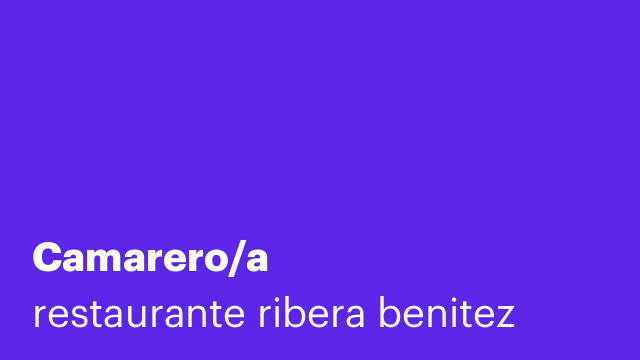 Camarero/a