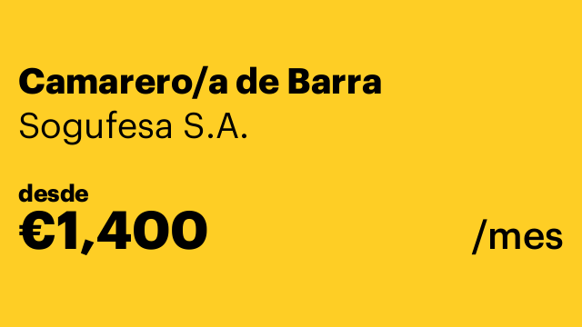 Camarero/a de Barra