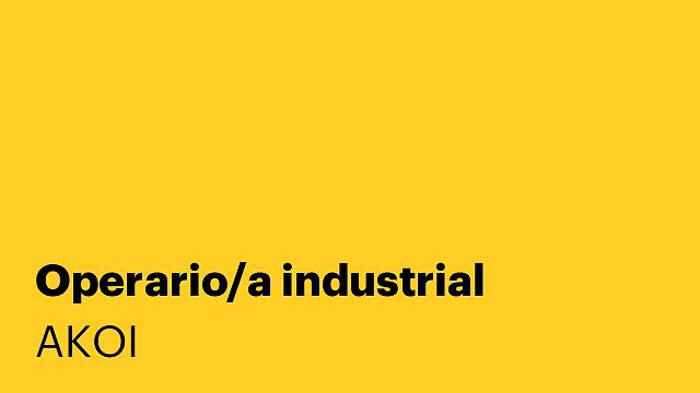Operario/a industrial