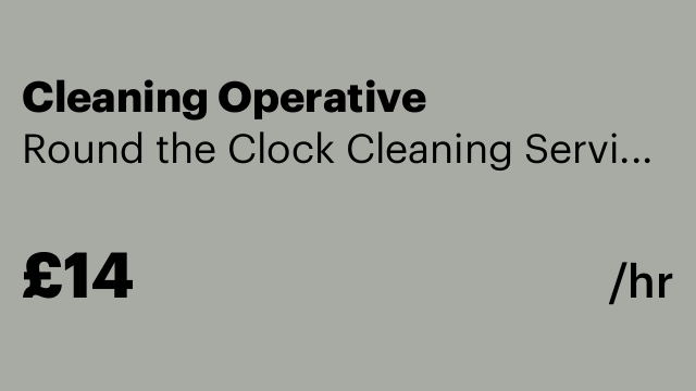 Cleaning Operative