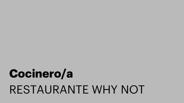 Cocinero/a