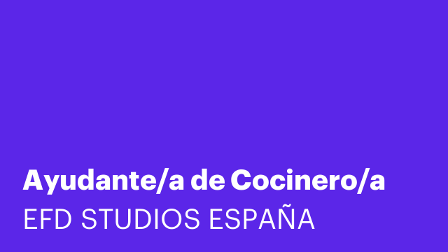 Ayudante/a de Cocinero/a
