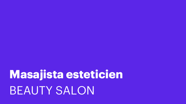 Masajista esteticien