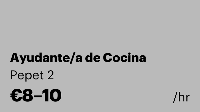 Ayudante/a de Cocina
