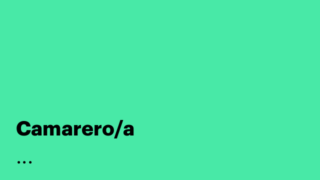 Camarero/a
