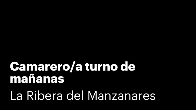 Camarero/a turno de mañanas