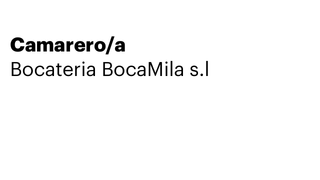 Camarero/a