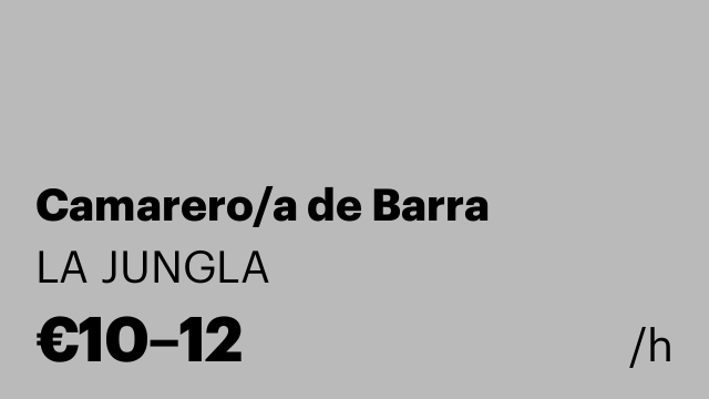 Camarero/a de Barra