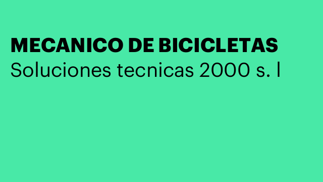 MECANICO DE BICICLETAS