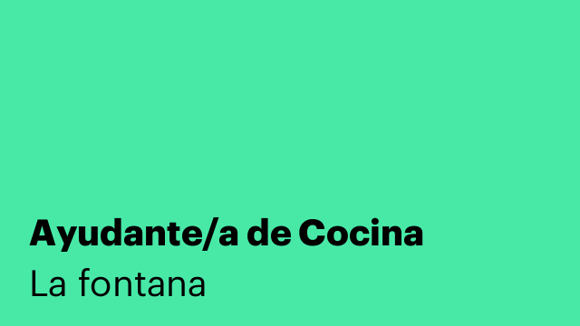 Ayudante/a de Cocina