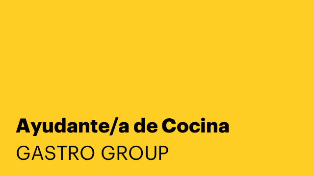 Ayudante/a de Cocina