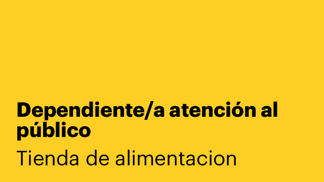 Dependiente/a atención al público