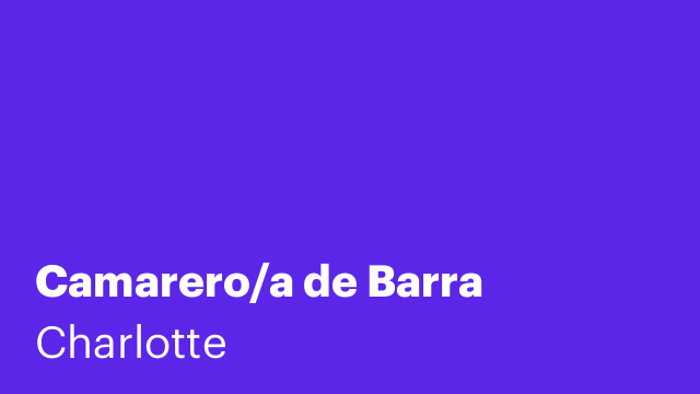 Camarero/a de Barra