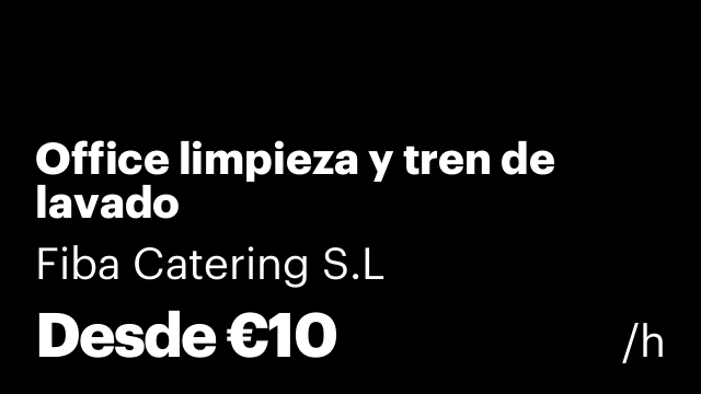 Office limpieza y tren de lavado