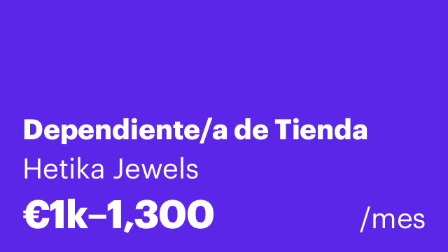 Dependiente/a de Tienda