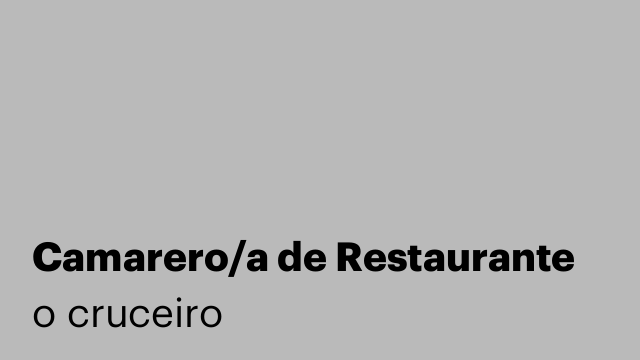 Camarero/a de Restaurante