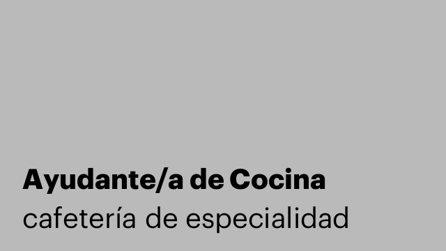 Ayudante/a de Cocina