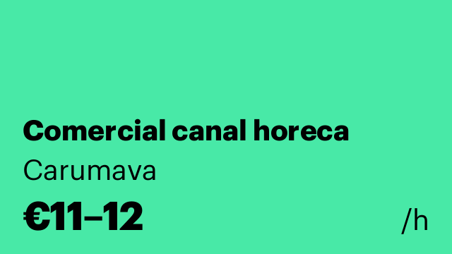 Comercial canal horeca