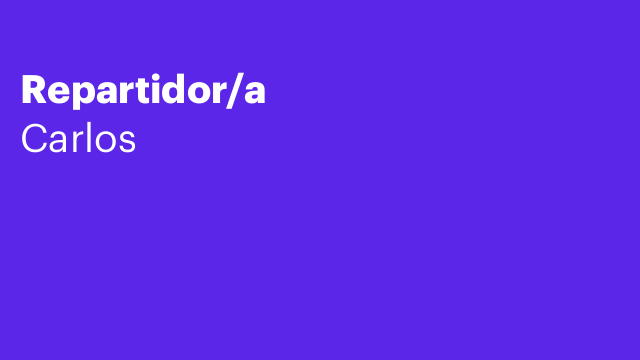 Repartidor/a