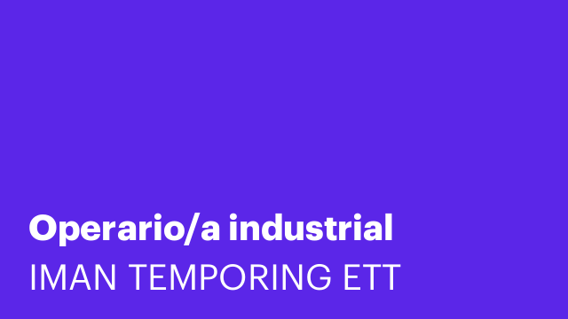 Operario/a industrial