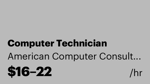 Computer Technician