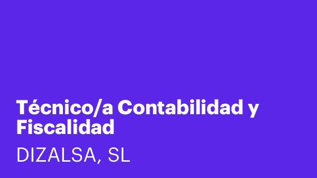 Técnico/a Contabilidad y Fiscalidad