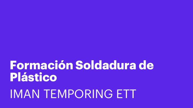 Formación Soldadura de Plástico