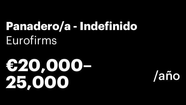 Panadero/a - Indefinido