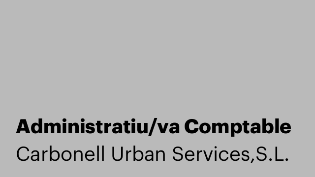 Administratiu/va Comptable