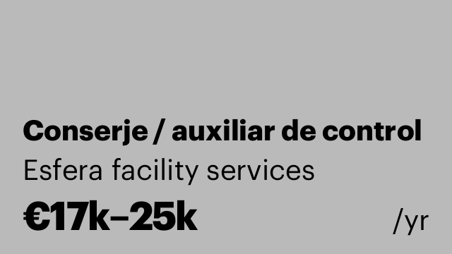 Conserje / auxiliar de control