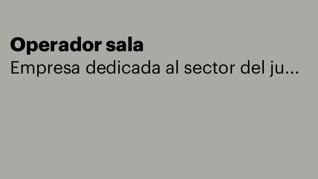 Operador sala