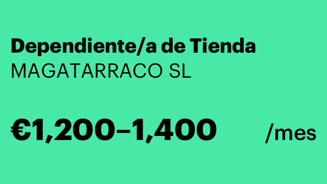 Dependiente/a de Tienda