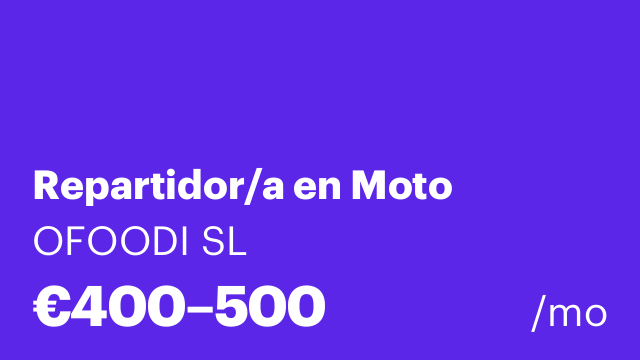 Repartidor/a en Moto